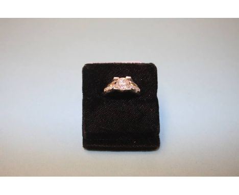 A diamond solitaire ring, stamped plat 1.270ct