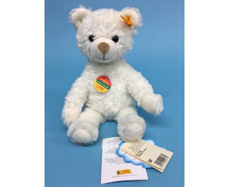 A small Steiff white bear 