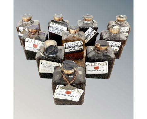 Vintage bottles of Taylor's Special Ruby Port, Aleno Cream Sherry, 68cl, sealed (10)