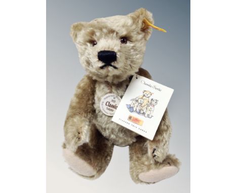 Three Steiff Classic series teddy bears, each with tags.