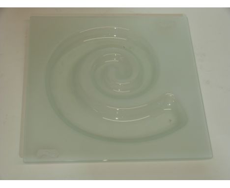 Shaped dish bearing an Orrefors label