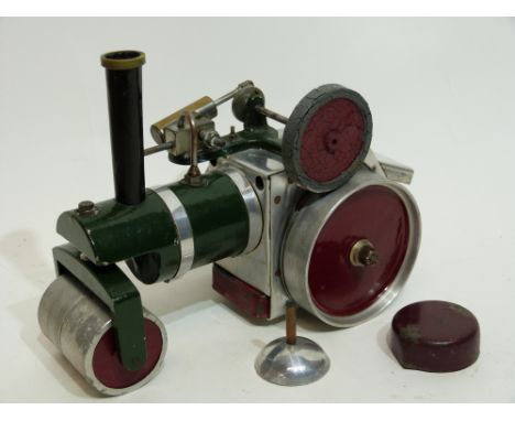 Boxed model of a steam engine