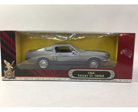 ROAD SIGNATURE, THREE 1:18 SCALE MODELS 1958 Shelby GT-500KR, 1971 Buick Riviera and 1957 Ford Thunderbird, boxed