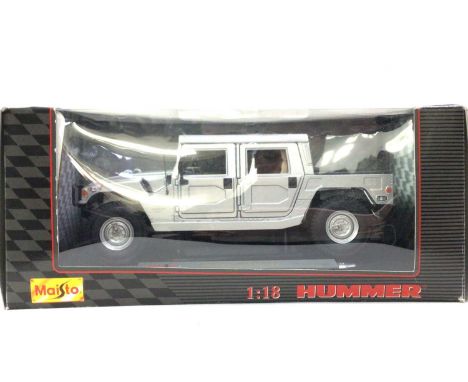 MAISTO, THREE SPECIAL EDITION 1:18 SCALE MODELS Hummer (Hard Top), Jaguar S-Type and Jaguar XK180, boxed