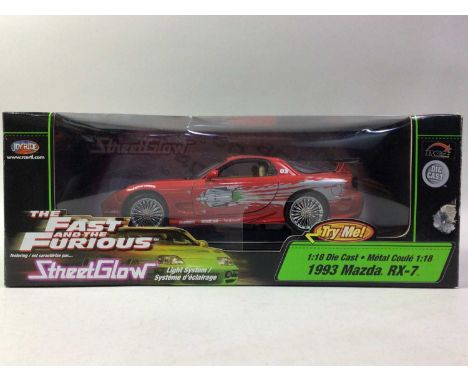 ERTL JOYRIDE, 1:18 SCALE MODEL The Fast &amp; The Furious 1993 Mazda RX-7, boxed