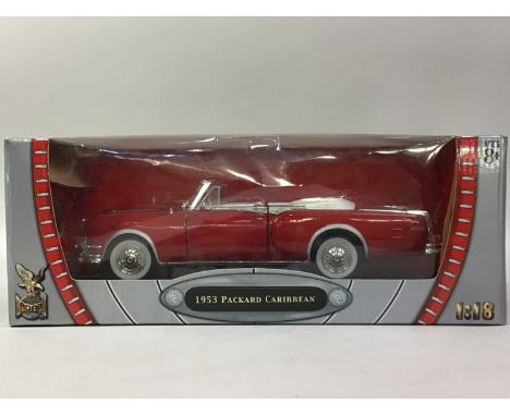 ROAD SIGNATURE, TWO 1:18 SCALE MODELS 1953 Packard Caribbean and 1962 VW Microbus, boxed