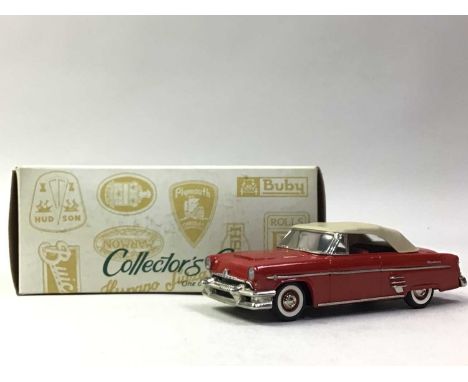 COLLECTOR'S CLASSICS, FIVE MODEL VEHICLES, all C1-3DO Mercury '54, also a Brooklin Models 1941 Chrysler Newport Indianopolis 