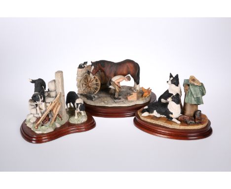 THREE BORDER FINE ARTS MODELS, "No Foot, No Oss" (Bay), JH94a; "A Long Day Ahead", B0037, with certificate; and "Bob &amp; Sw