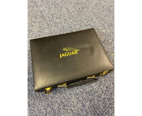 A Jaguar backgammon game case set 