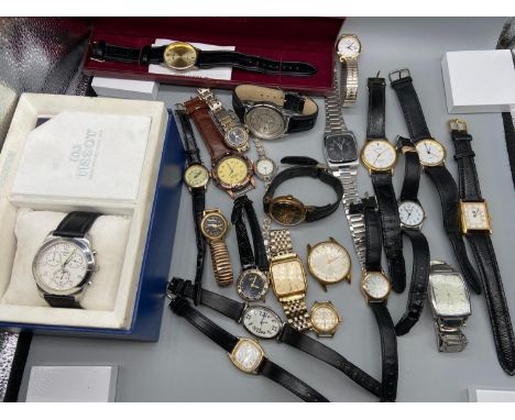 A Quantity of mixed watches. Includes Tissot boxed watch, Timex Quartz watch, Rotary Quartz watch, Seiko Automatic Diashock 1
