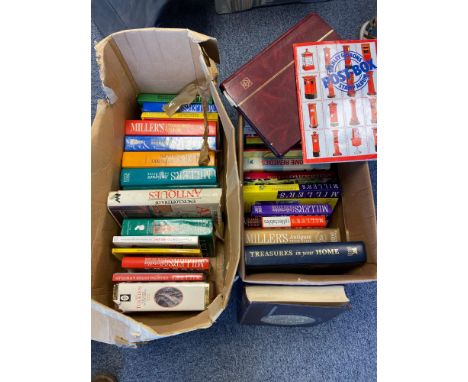 Two boxes of collectable books to include antique guides, JRR Tolkien The Lord of the Rings, Cook books, Lambeth method of ca