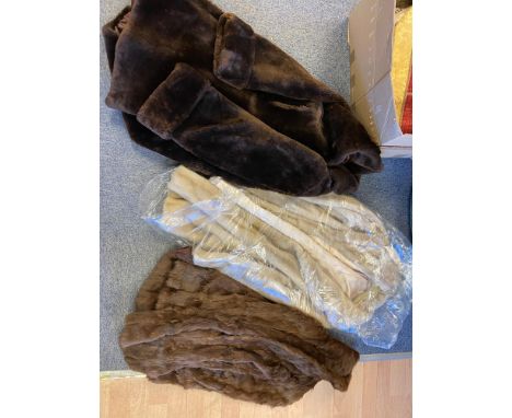 Three vintage fur coats 