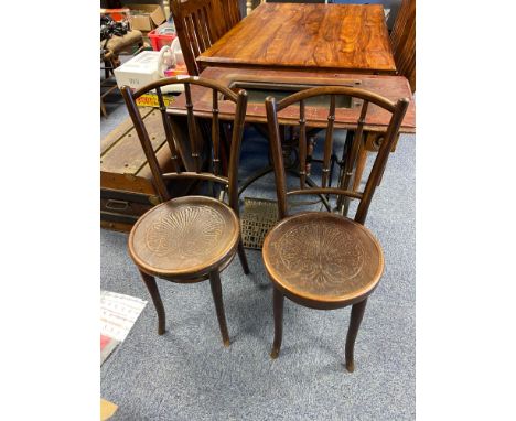 Two Vintage bentwood cafe chairs. 