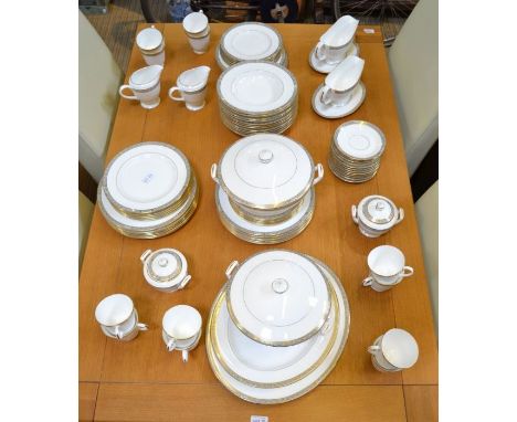 An extensive collection of Royal Worcester Grey Mountbatten tea and dinner wares