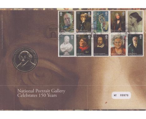 2006 National Portrait Gallery FDC with National Portrait Gallery medal cover from Royal Mint. 18 7 2006 National Portrait Ga
