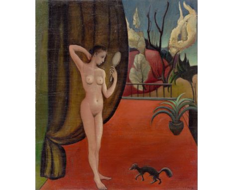 (See English version below)Ludwig Egidius Ronig (1885 – Köln – 1959). Aktstudie. Öl auf Leinwand. Doubliert.  74,8&nbsp;×&nbs