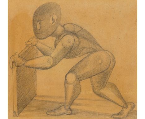 (See English version below)Gottfried Brockmann (Köln 1903 – 1983 Kiel). „Bewegungsstudie zu dem Bild „Kinderspiele““. 1922Ble
