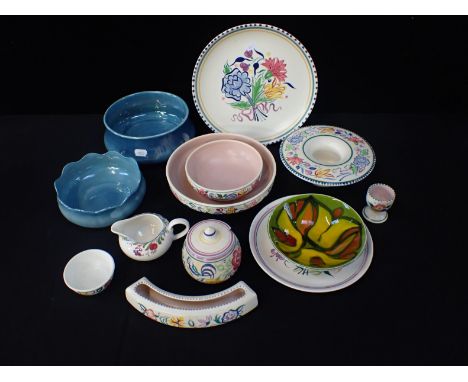 A COLLECTION OF POOLE TRADITIONAL WARES 1950s onwards, with a Poole Delphis dish and two Carltonware lustre bowls