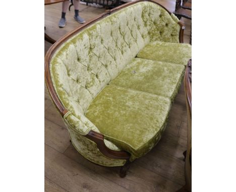 A re-upholstered Edwardian sofa W.180cm