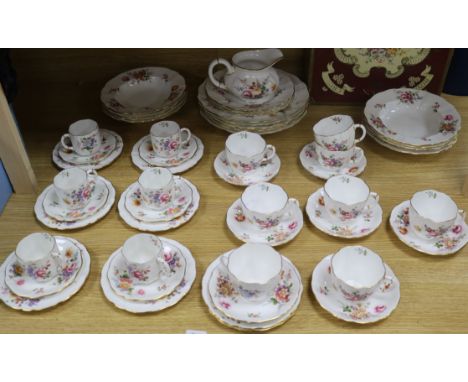 A Royal Crown Derby 'posies' tea and part dinner service
