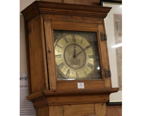 Thos. Burton of Hawkshea. A George III pine longcase clock W.48cm