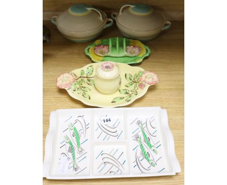 A quantity of ceramics including Poole, Susie Cooper, etc.