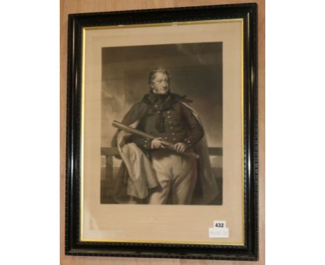 Ward after Briggs, mezzotint, portrait of the Earl of Yarborough, overall 56 x 42cm