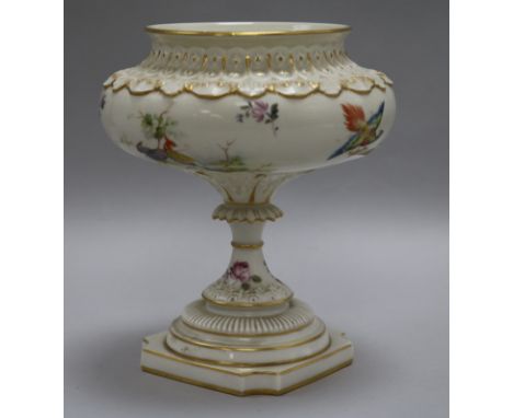 A Royal Worcester vase, painted with pheasants pattern 1004 height 18cm