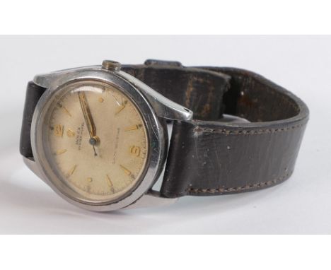 Rolex Oyster Royal stainless steel wristwatch, Guarantee dated 1955, watch no 6244/920097. d.3.25cm, ticking order, missing c