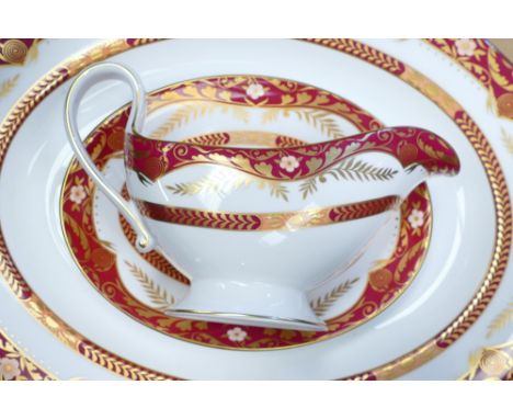 An extensive Spode The Cabinet collection part dinner service in the Balmoral pattern to include 10 x 27cm dinner plates, 10 