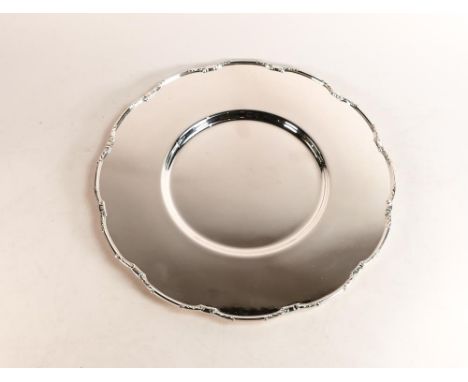 De Lamerie Fine Silver plated layplate tray, specially made high end quality item, new and Made in England, Diameter: 36cm, i
