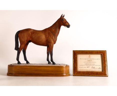 A Royal Worcester porcelain horse model of Arkle, no. 3817, limited edition with certificate. 27cm high 