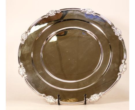De Lamerie Fine silver plated gilt layplate/tray Shell &amp; Read pattern, specially made high end quality item, new and Made