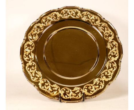 De Lamerie Fine silver plated gilt layplate/tray Royale Red Stone pattern, specially made high end quality item, new and Made