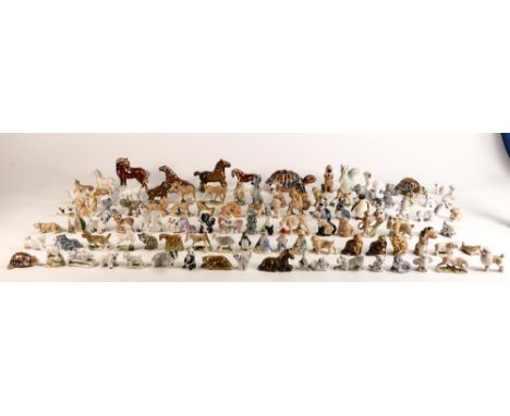 A good collection of Wade Whimsies comprising Disney and first version Whimsies including Merlin as a Caterpillar, Shire Hors
