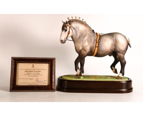A Royal Worcester horse model of a Percheron Stallion no. 3786, limited edition with certificate. 26cm high 