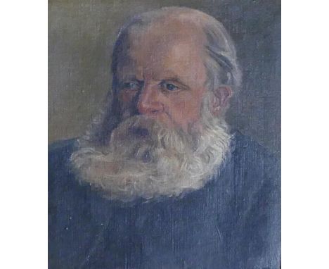 Framed portrait of bearded gentleman, indistinctly initialled and dated lower right (S.M.?.J), 1921. Set in a gilt frame and 