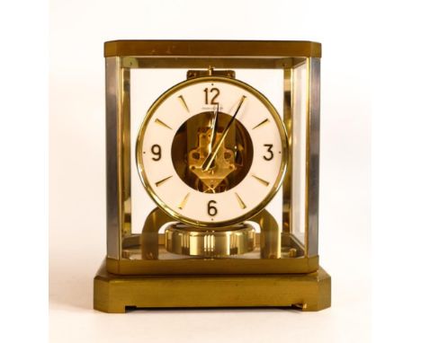 Jaeger LeCoultre Atmos Pneumatic table clock, C1970, inca 5060, h.23cm x d.16cm x w.21cm. 