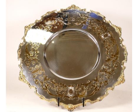 De Lamerie Fine silver plated gilt layplate/tray Robert Adam pattern, specially made high end quality item, new and Made in E