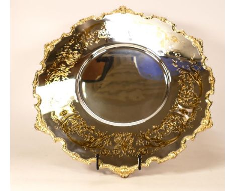De Lamerie Fine silver plated gilt layplate/tray Robert Adam pattern, specially made high end quality item, new and Made in E