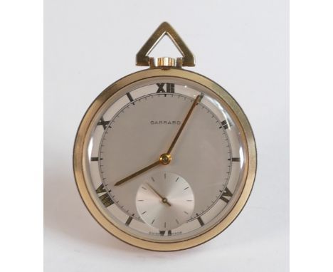 9ct gold Garrard keyless pocket watch, presentation inscribed to the reverse BOC 1949-1970, gross weight 54.5g. 