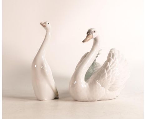 Boxed Lladro Goose 010.08040 and Cisne Alas Abiertas 5.231 