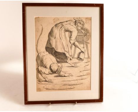 George Bickham the Younger (c.1706–1771), 'According to Act'. 18th/19th century English caricature by one of the first Englis