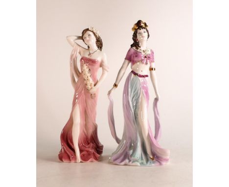 Two Coalport limited edition figures - Salome &amp; Ruby. Tallest 24cm 