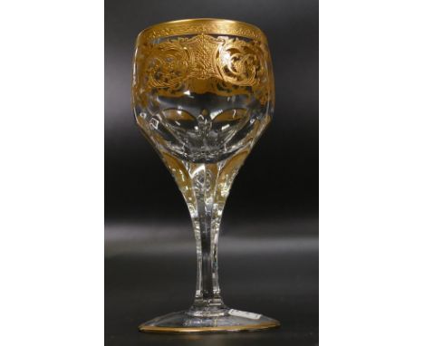 Six De Lamerie Fine Bone China heavily gilded liqueur / vodka glasses in presentation boxes, specially made high end quality 
