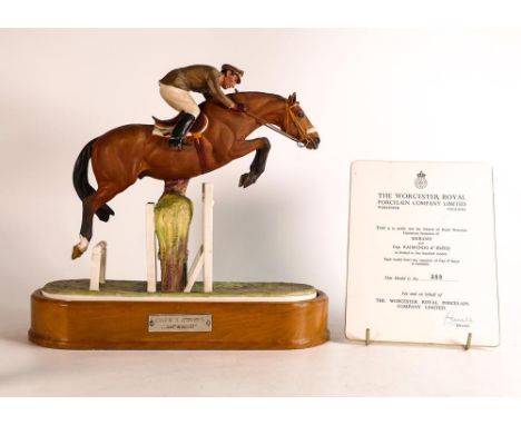 Royal Worcester horse 'Captain Raimondo D'Inzeo on Merano', 3745, modelled by Doris Lindner, limited edition with certificate
