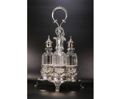 De Lamerie Sterling silver condiment set. Weight of stand 470 grams. Specially made high end quality item, Made in England, h