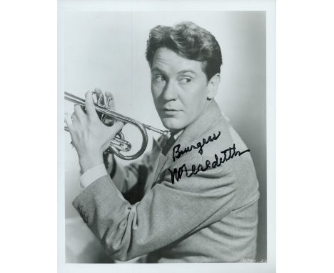 Burgess Meredith signed 10x8 inch black and white vintage photo. Good condition. All autographs come with a Certificate of Au