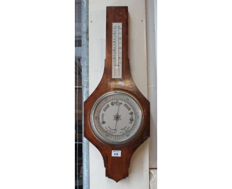 20th Century mahogany wall barometer.