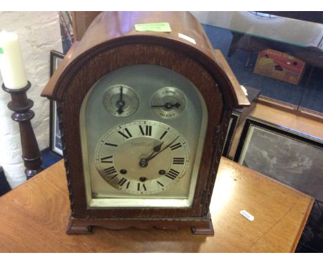 A mahogany cased W. Bruford & Son mantle clock.